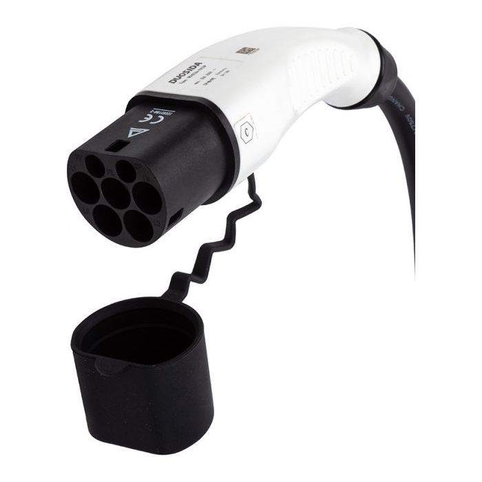 Зарядний кабель для електромобіля Duosida Type 2 - Type 2, 32A, 7.2kW, 1-фазный, 5м (EV200146) зображення 2