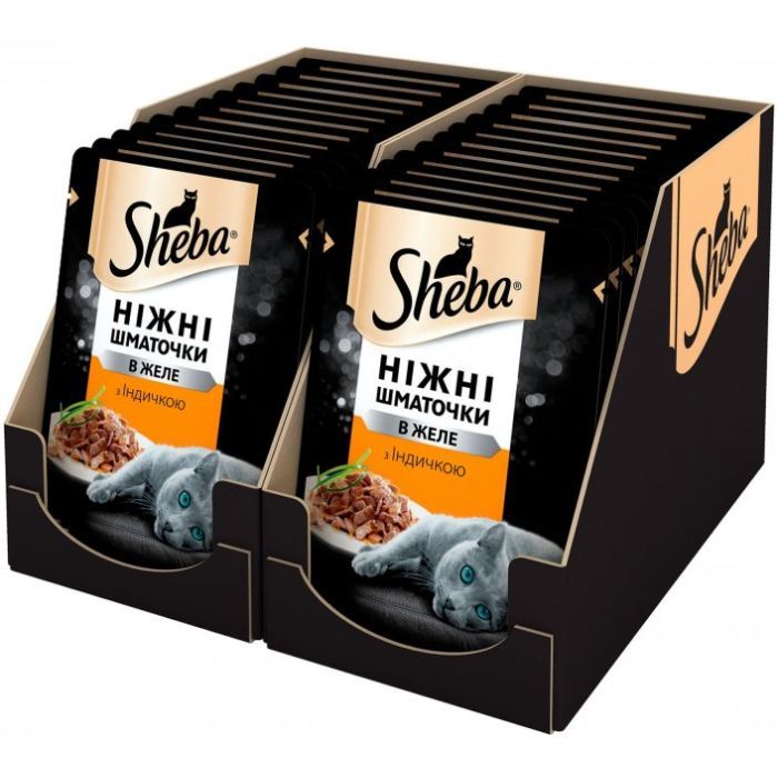 Вологий корм для кішок Sheba cij POU з індичкою в желе 85 г (4770608257231) зображення 3