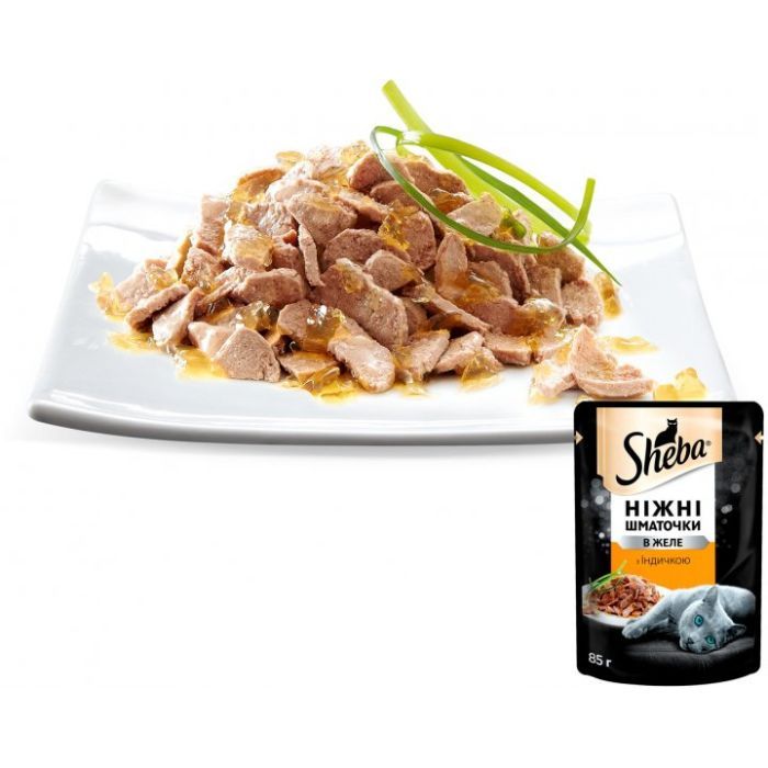 Вологий корм для кішок Sheba cij POU з індичкою в желе 85 г (4770608257231) зображення 5