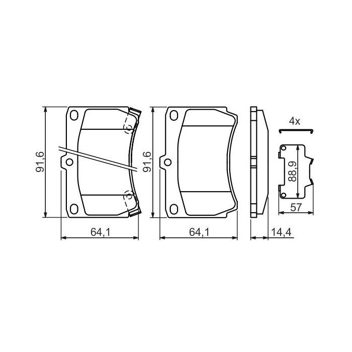 Тормозные колодки Bosch 0 986 461 141 изображение 5