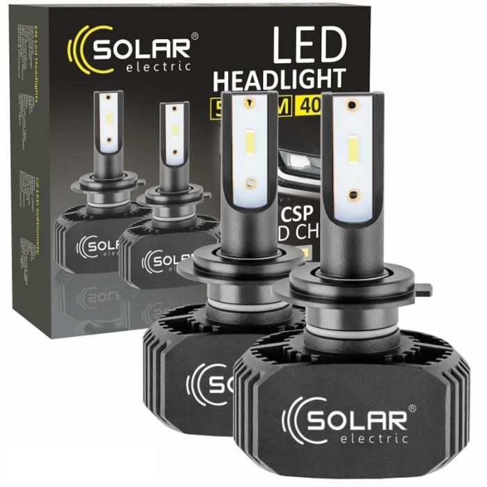 Автолампа SOLAR H7 LED 12/24V 40W 5000Lm 6000K, CSP1860 (8207) зображення 2