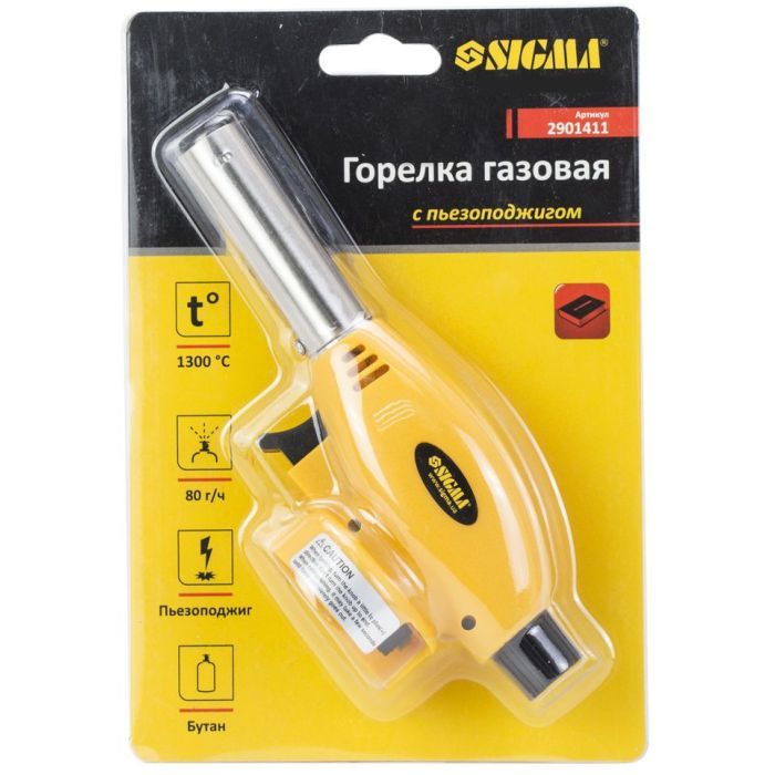 Газовый паяльник Sigma стандарт с пьезоподжигом (2901411) изображение 6