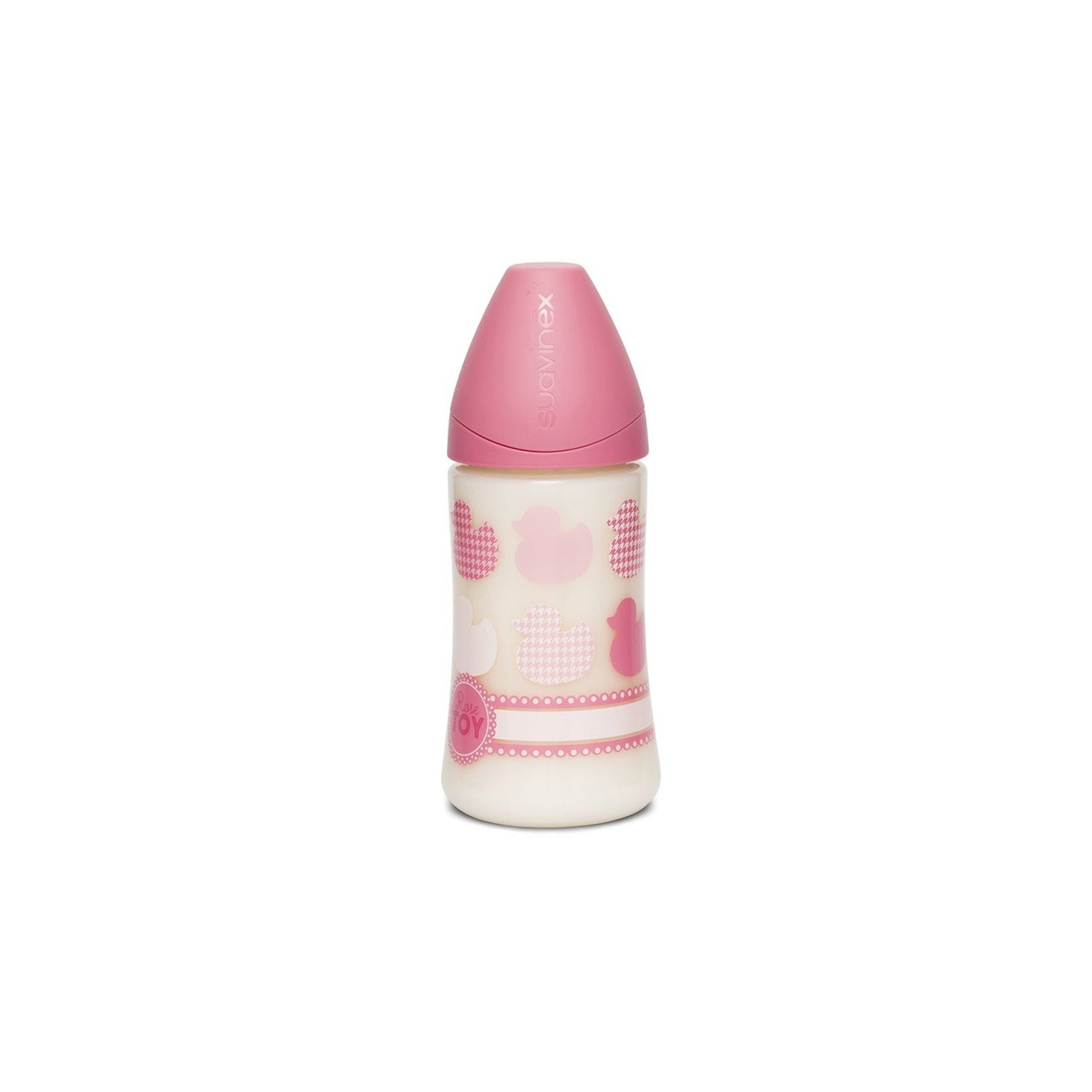Бутылочка для кормления Suavinex Истории малышей 270 мл, розовая (304381)
