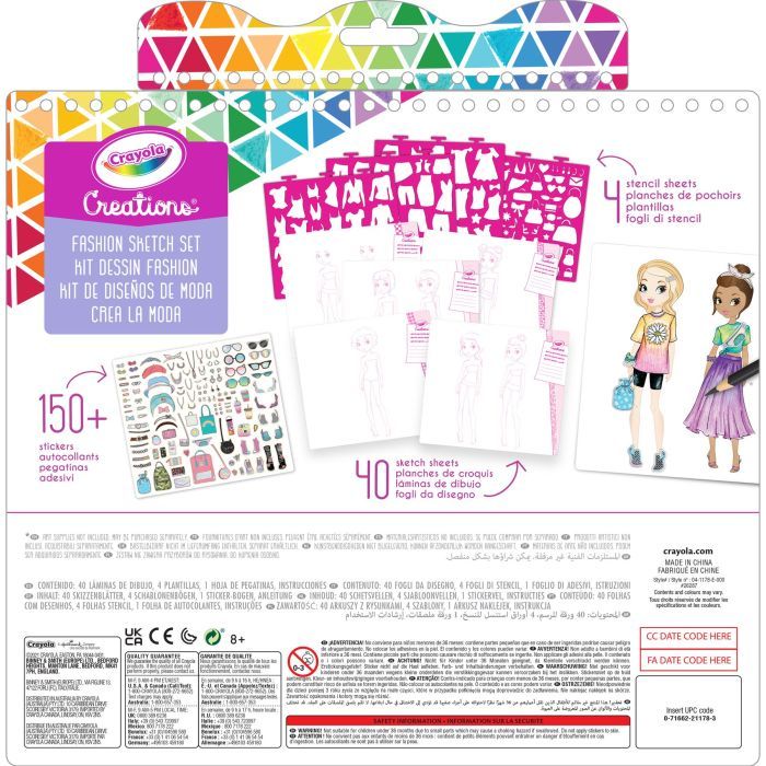 Набор для творчества Crayola Creations Юный дизайнер, большой, с наклейками и трафаретами (04-1178) изображение 2