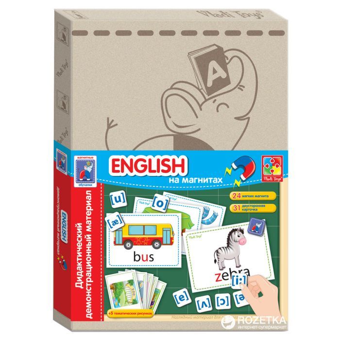 Обучающий набор Vladi Toys Дидактический материал с магнитами English (VT3701-06) изображение 3