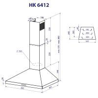 Витяжка кухонна Minola HK 6412 I 850 LED зображення 11