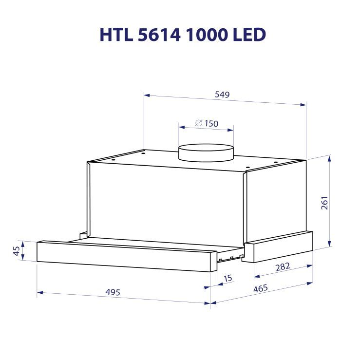 Витяжка кухонна Minola HTL 5614 I 1000 LED зображення 12