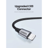 Дата кабель USB 2.0 AM to Lightning 2.0m US199 2.4A Black Ugreen (60158) зображення 4