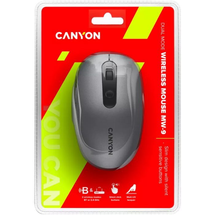 Мишка Canyon MW-9 Silent Wireless Gray (CNS-CMSW09DG) зображення 5