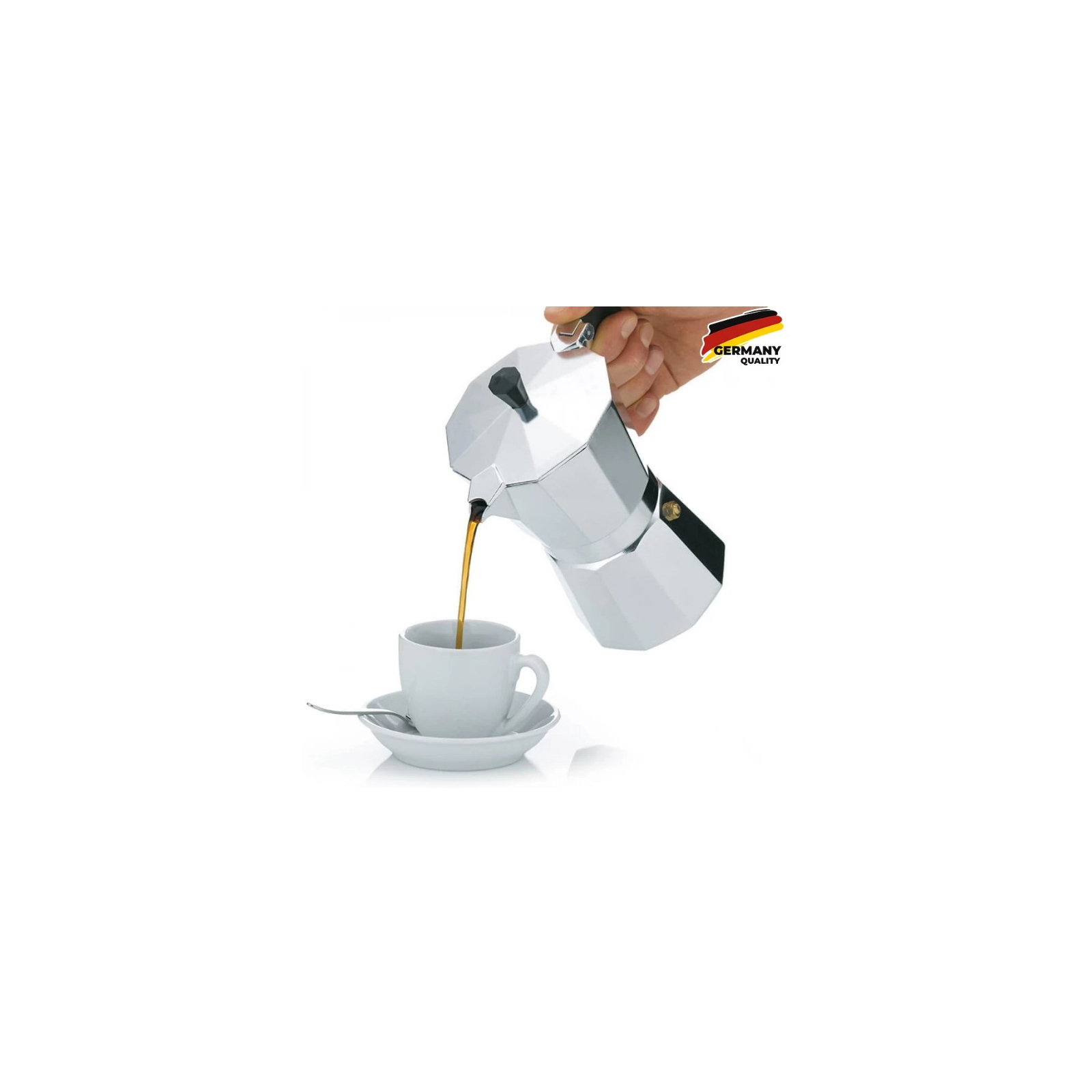 Гейзерная кофеварка Kela Italia 300 мл 6 Cap Black (10554) изображение 4