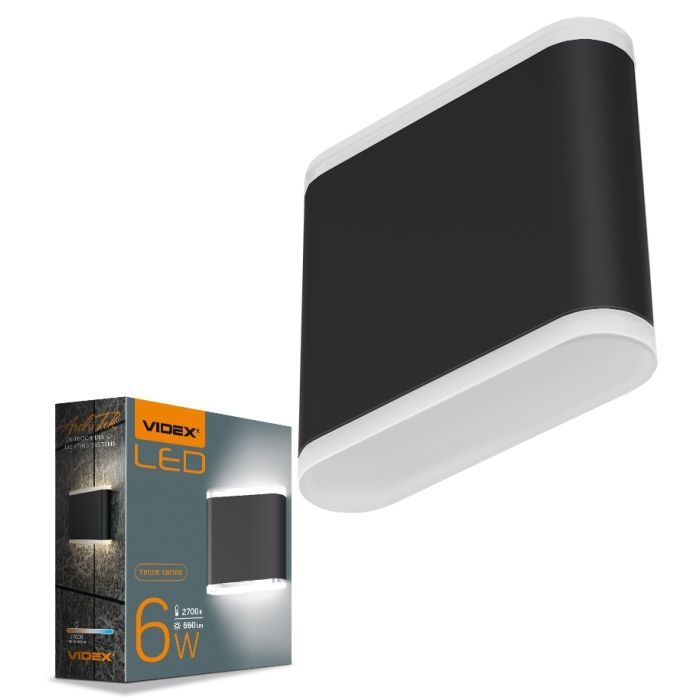 Світильник Videx LED AR06 IP54 6W 2700K чорний (VL-AR06-062B) зображення 3