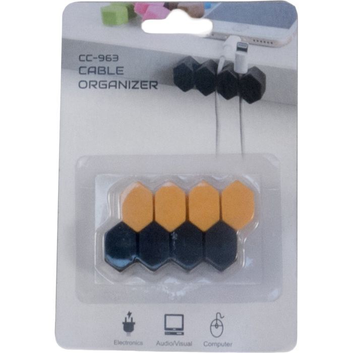 Держатель для кабеля Extradigital CC-963 Cable Clips, Black/Orange (KBC1804) изображение 4
