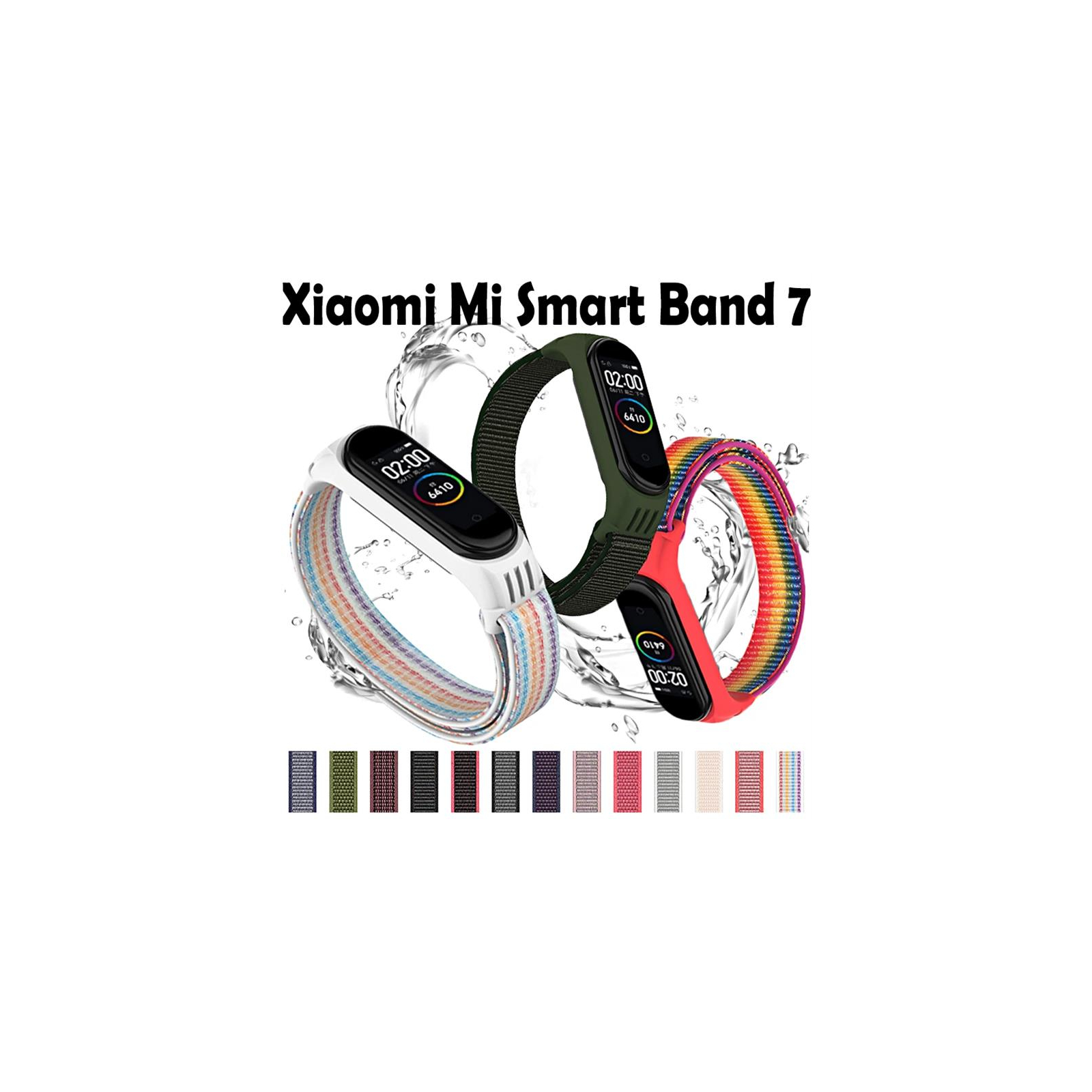 Ремешок для фитнес браслета BeCover Nylon Style для Xiaomi Mi Smart Band 7 Red (707670) изображение 2