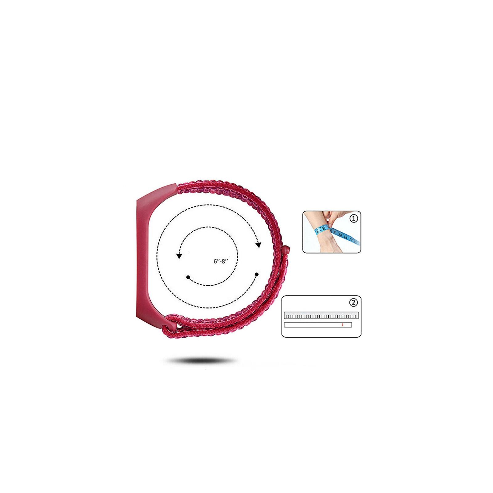 Ремінець до фітнес браслета BeCover Nylon Style для Xiaomi Mi Smart Band 7 Red (707670) зображення 4