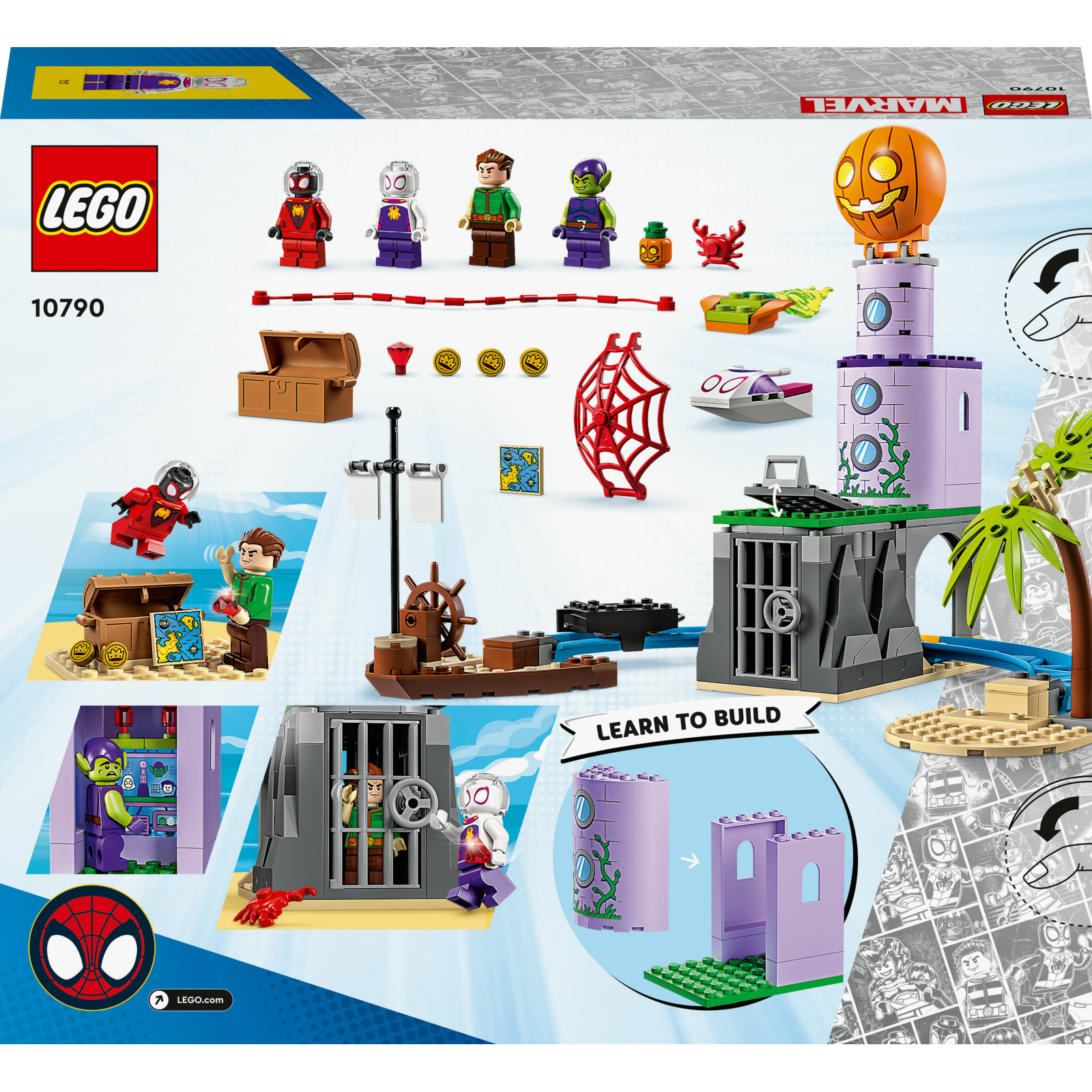 Конструктор LEGO Marvel Команда Паука на маяке Зеленого Гоблина 149 деталей (10790) изображение 10