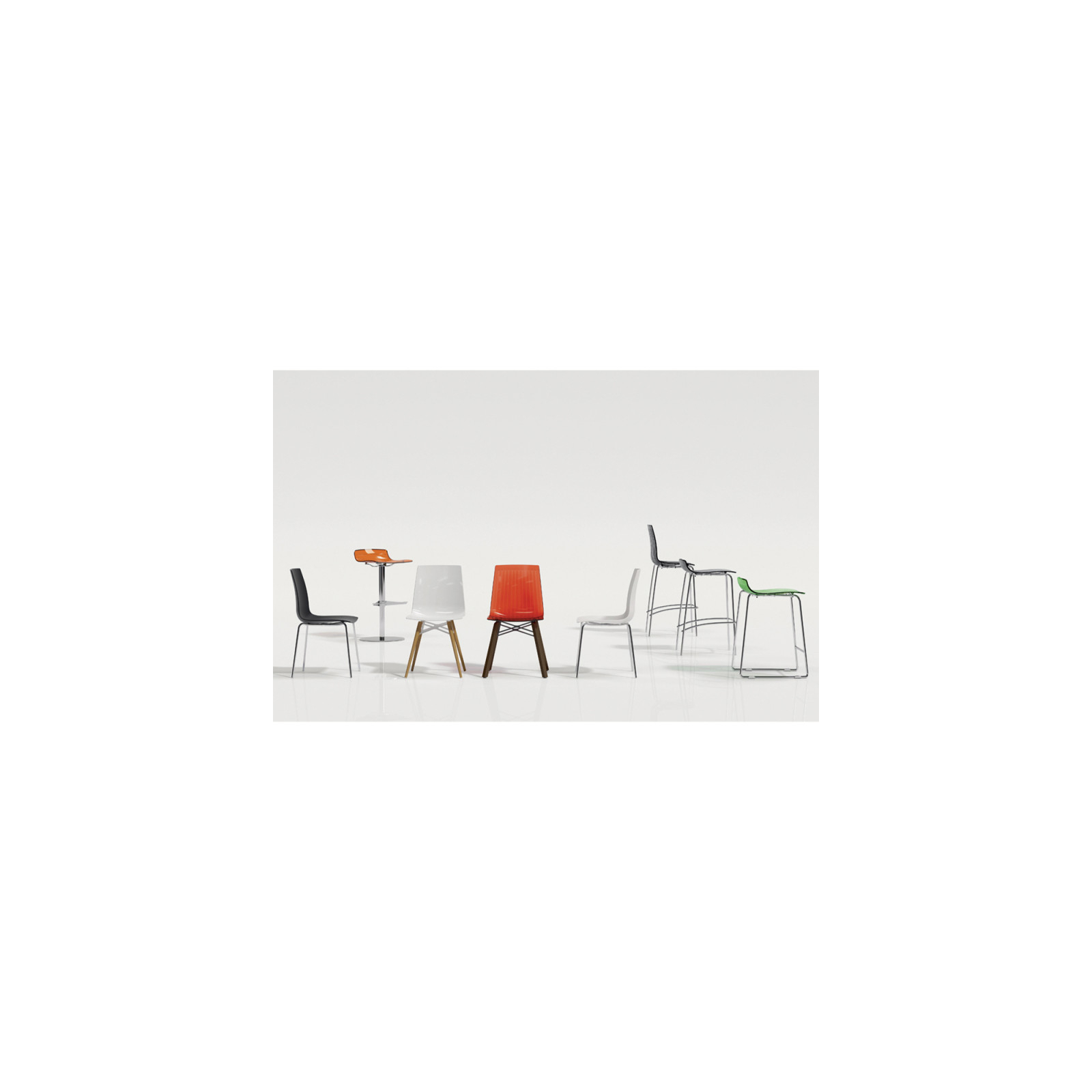 Кухонный стул PAPATYA x-treme-s, сиденье матовый красный кирпич, ножки хром (2649) изображение 2