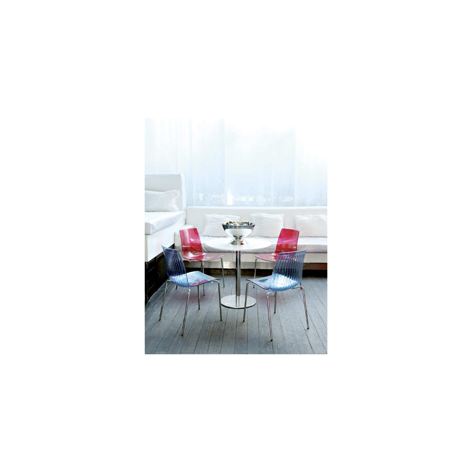 Кухонный стул PAPATYA x-treme-s, сиденье матовый красный кирпич, ножки хром (2649) изображение 3