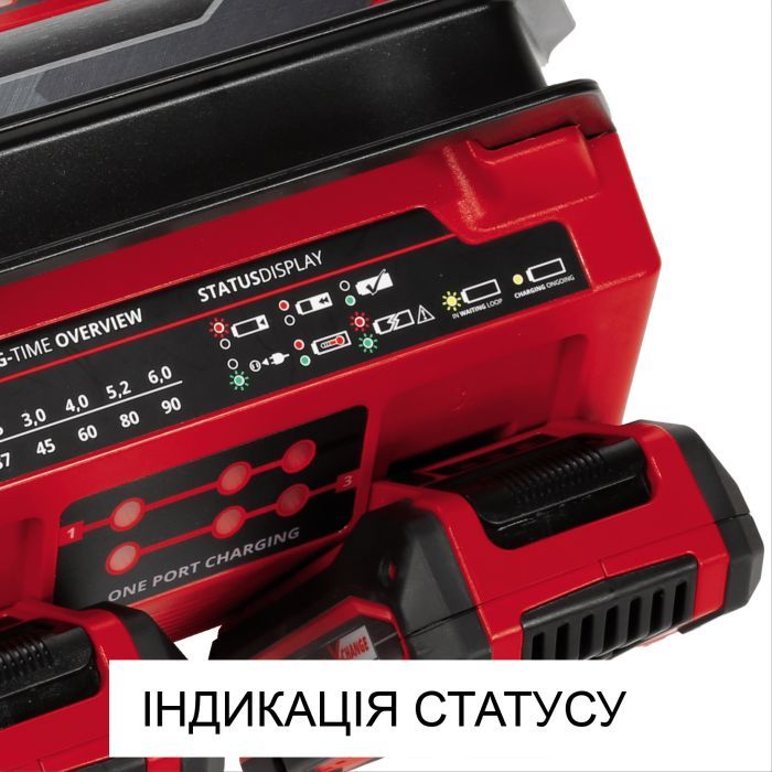 Зарядное устройство для аккумуляторов инструмента Einhell 18V 2x2 Power X-Quattrocharger 4A, PXC (4512102) изображение 3