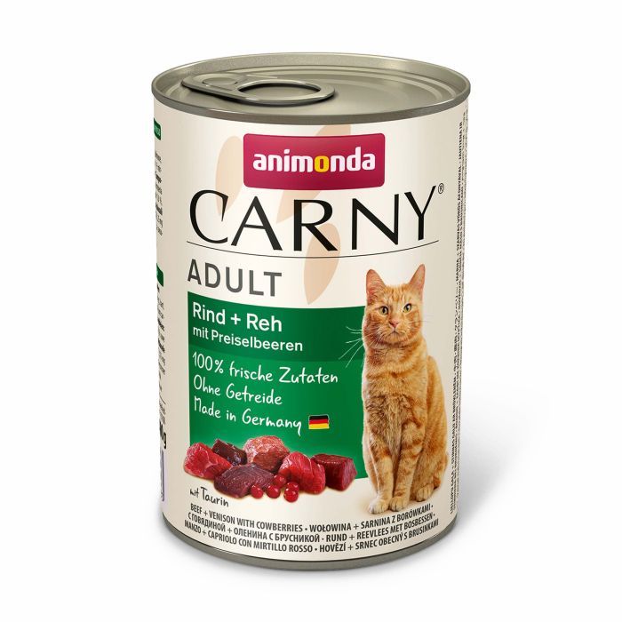 Консервы для кошек Animonda Carny Adult Beef + Venison with Cowberries 400 г (4017721837163)