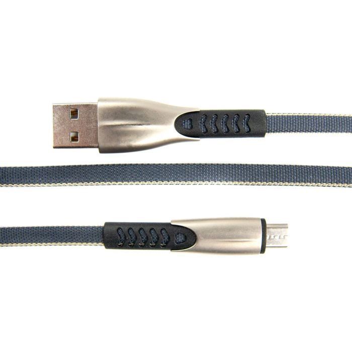 Дата кабель USB 2.0 AM to Micro 5P 0.25m gray Dengos (PLS-M-SHRT-PLSK-GREY) изображение 2