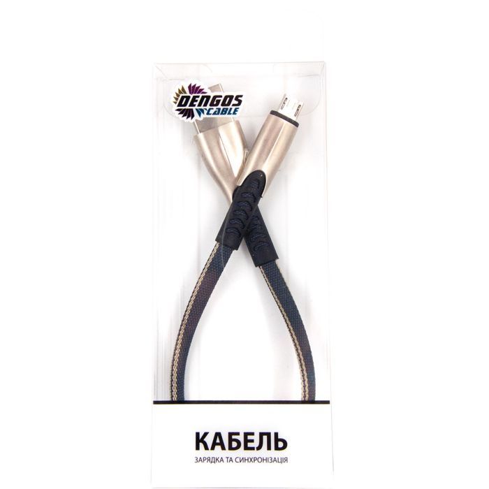 Дата кабель USB 2.0 AM to Micro 5P 0.25m gray Dengos (PLS-M-SHRT-PLSK-GREY) изображение 3