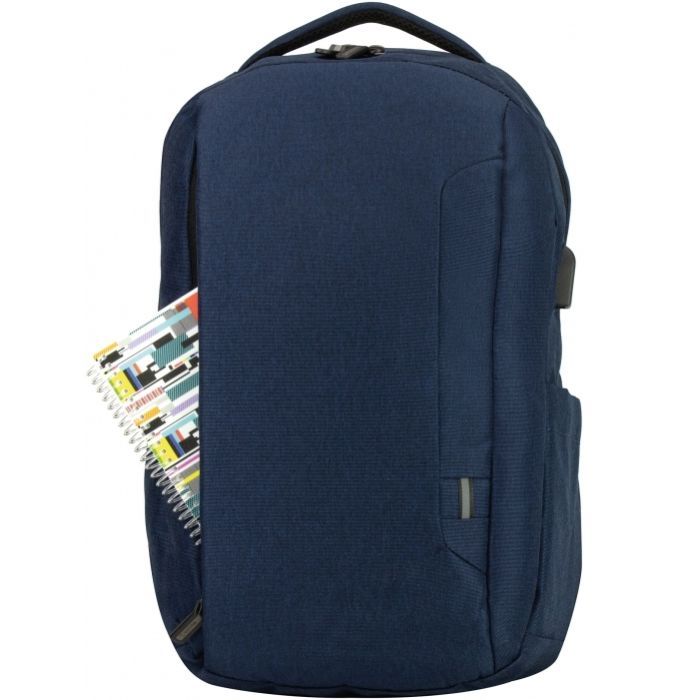 Рюкзак шкільний Optima 17.5" USB Techno чоловічий 0.7 кг 16-25 л Синій з виділеними елементами (O97590-02) зображення 6