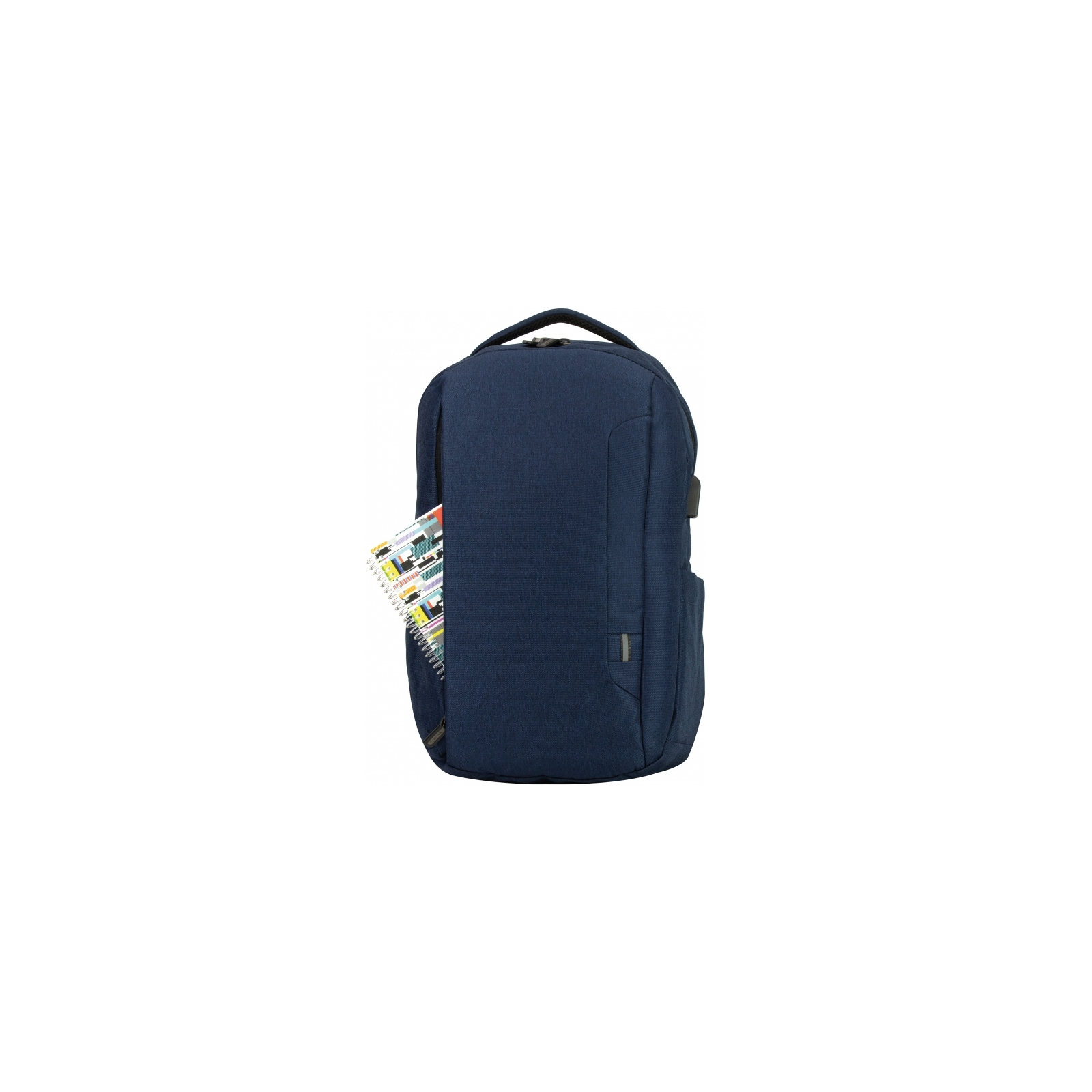Рюкзак школьный Optima 17.5" USB Techno мужской 0.7 кг 16-25 л Синий с выделенными элементами (O97590-02) изображение 6