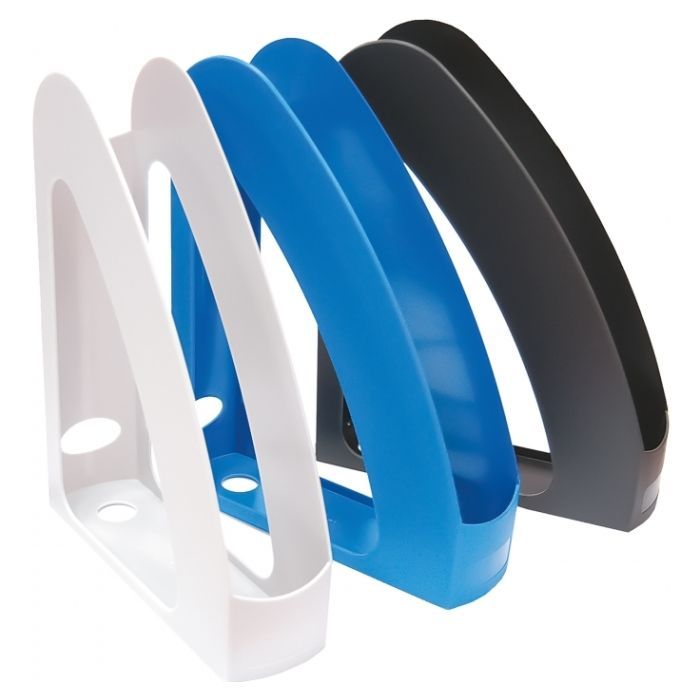 Лоток для паперів Economix вертикальний з передньою стінкою Райдуга пластик, чорний (E80531)