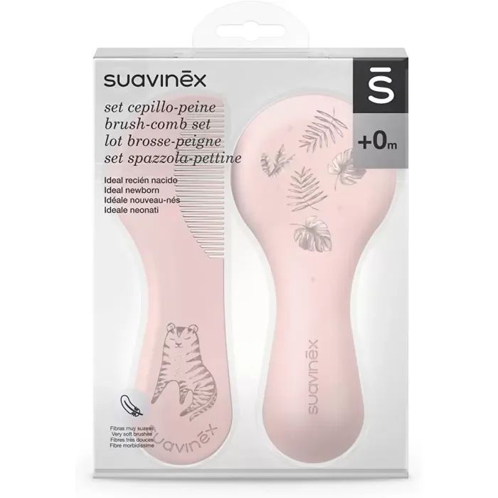 Набор по уходу за ребенком Suavinex расчесок 2 шт розовый (400264/2) изображение 2
