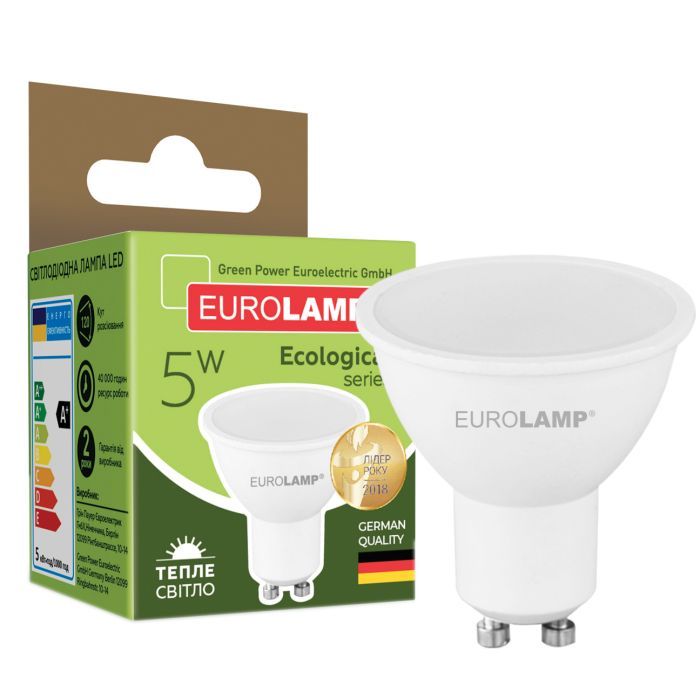 Лампочка Eurolamp LED SMD MR16 5W GU10 3000K 220V (LED-SMD-05103(P)) изображение 2