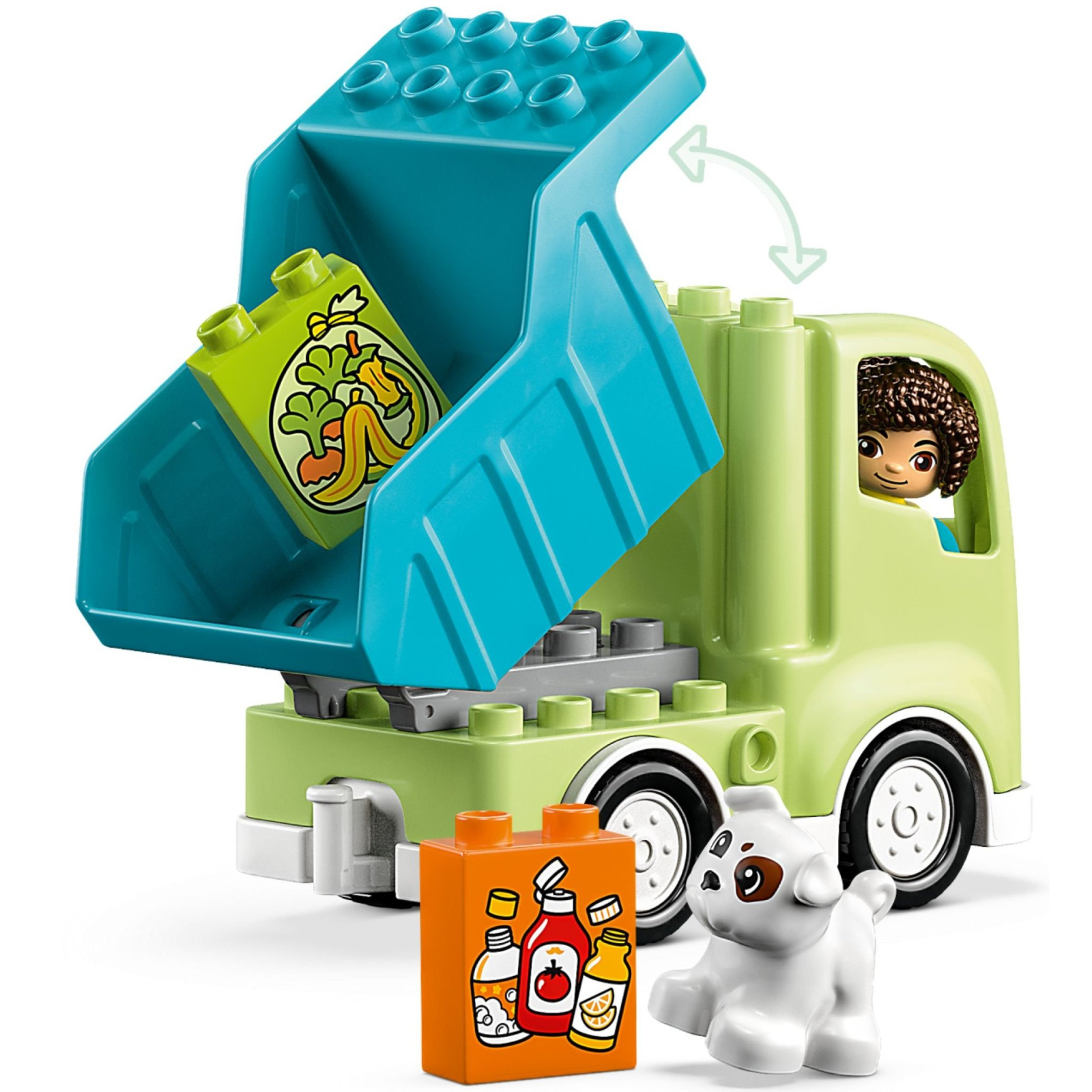 Конструктор LEGO DUPLO Сміттєпереробна вантажівка 15 деталей (10987) зображення 3