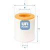 Воздушный фильтр для автомобиля UFI 27.A48.00