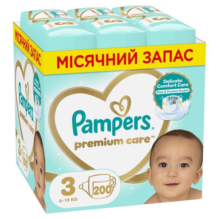 Подгузники Pampers Premium Care Midi Размер 3 (6-10 кг), 60 шт (4015400274780)