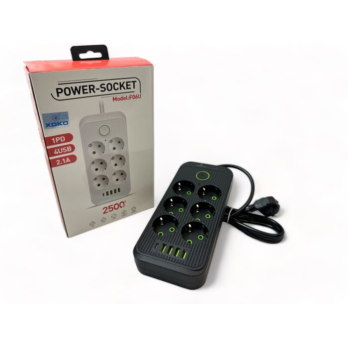 Сетевой фильтр питания XoKo XК-SP6-4-1-BK изображение 2