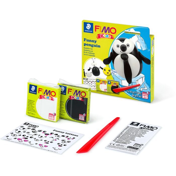 Набір для творчості Fimo Kids Пінгвінчик 2 кольори х 42 г (4007817078709) зображення 2