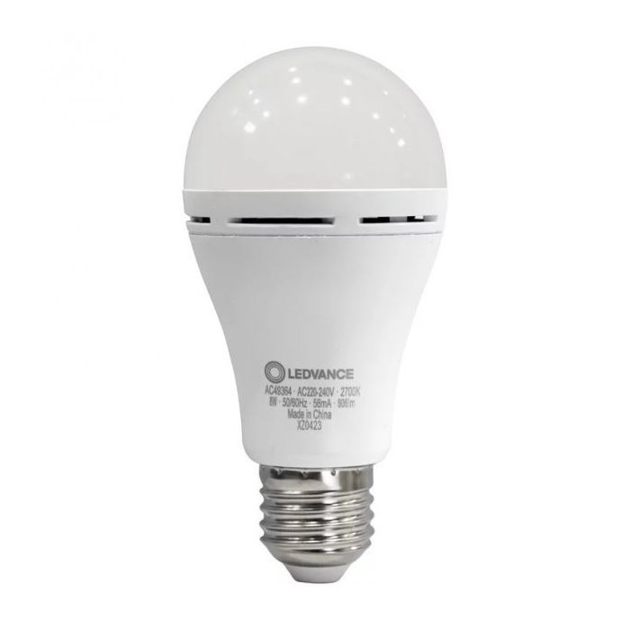 Лампочка LEDVANCE акумуляторна A60 8W 806Lm 2700К E27 (4099854102417)