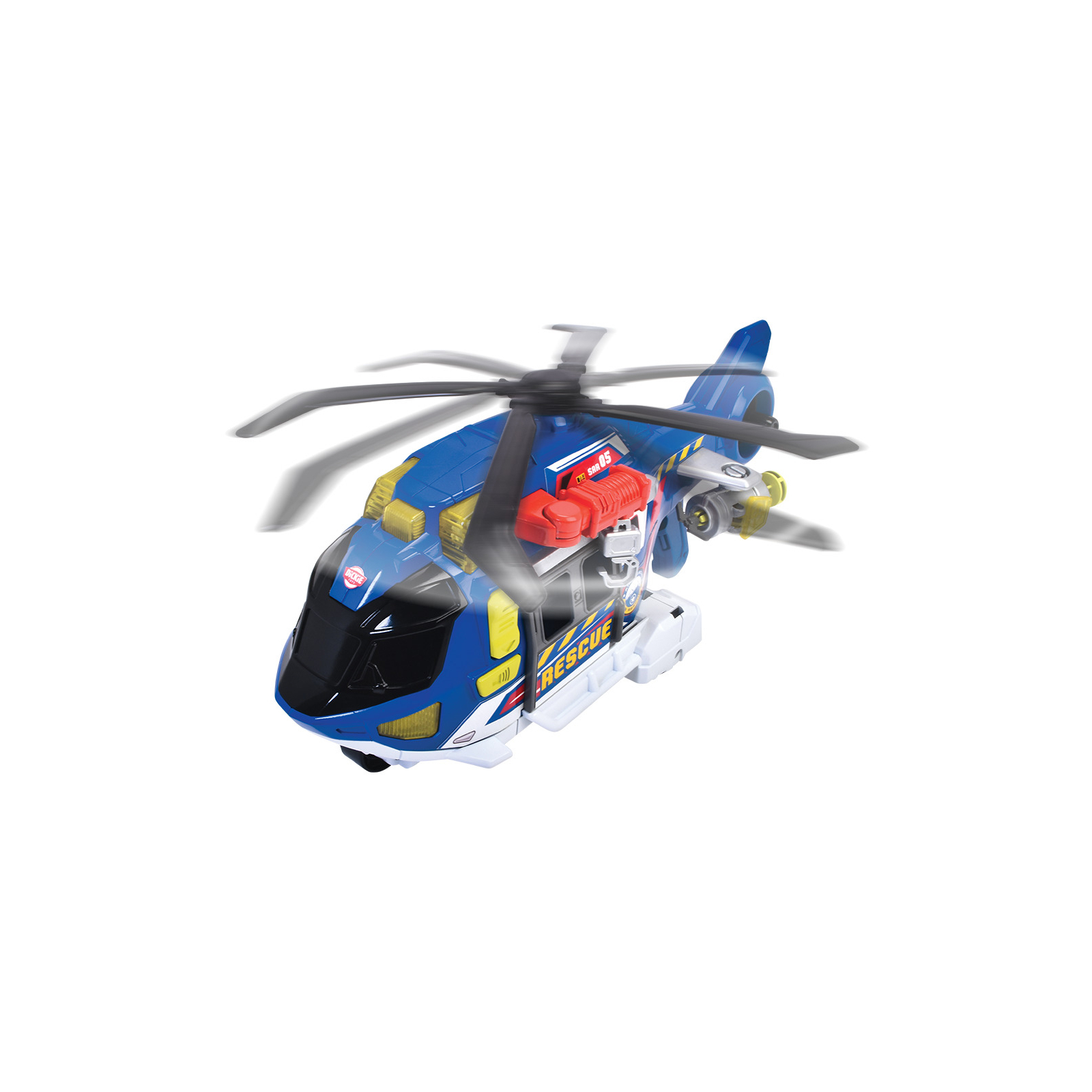 Спецтехніка Dickie Toys Функціональний вертоліт Служба порятунку з лебідкою зі звуком та світловими ефектами 36 см (3307002) зображення 3