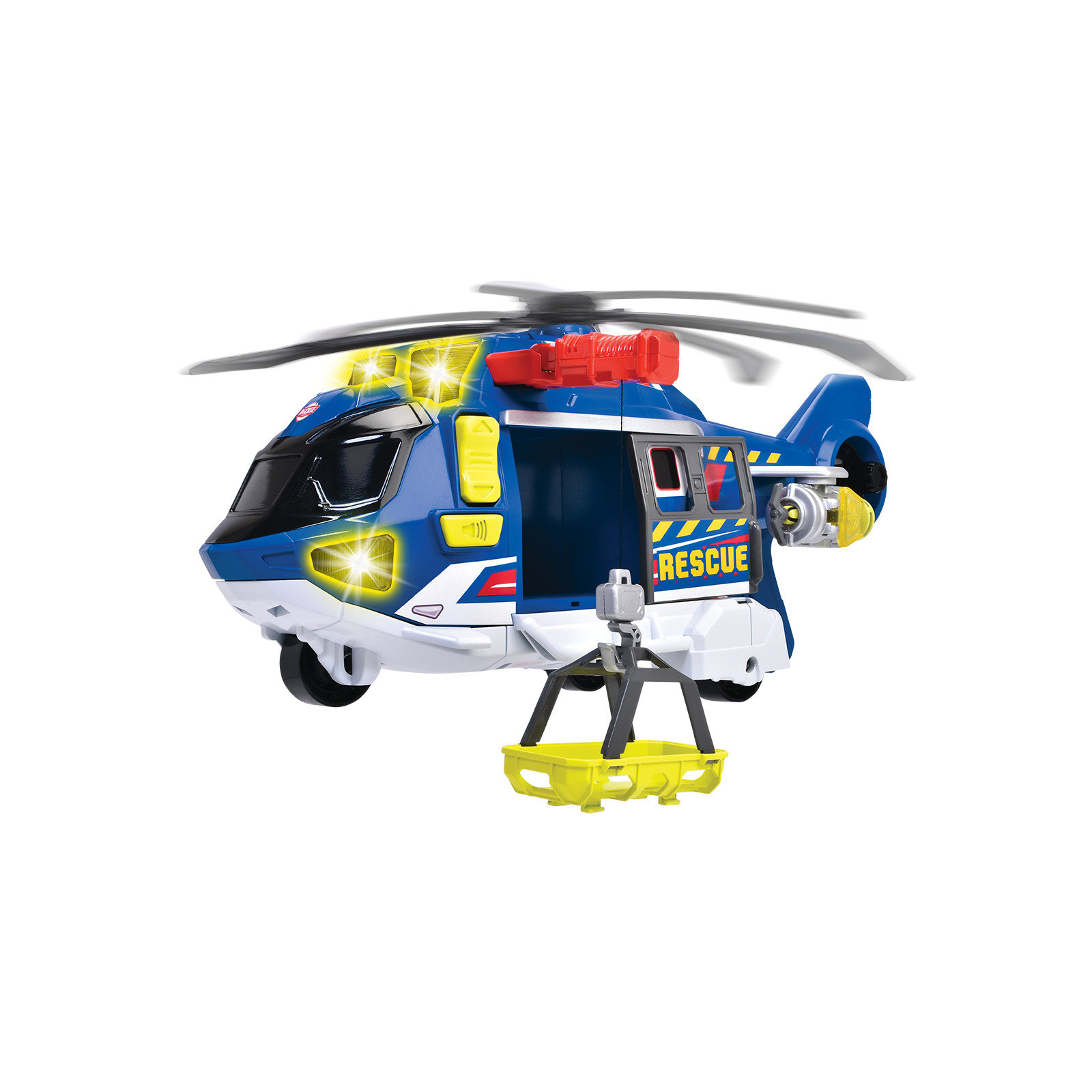 Спецтехніка Dickie Toys Функціональний вертоліт Служба порятунку з лебідкою зі звуком та світловими ефектами 36 см (3307002) зображення 6