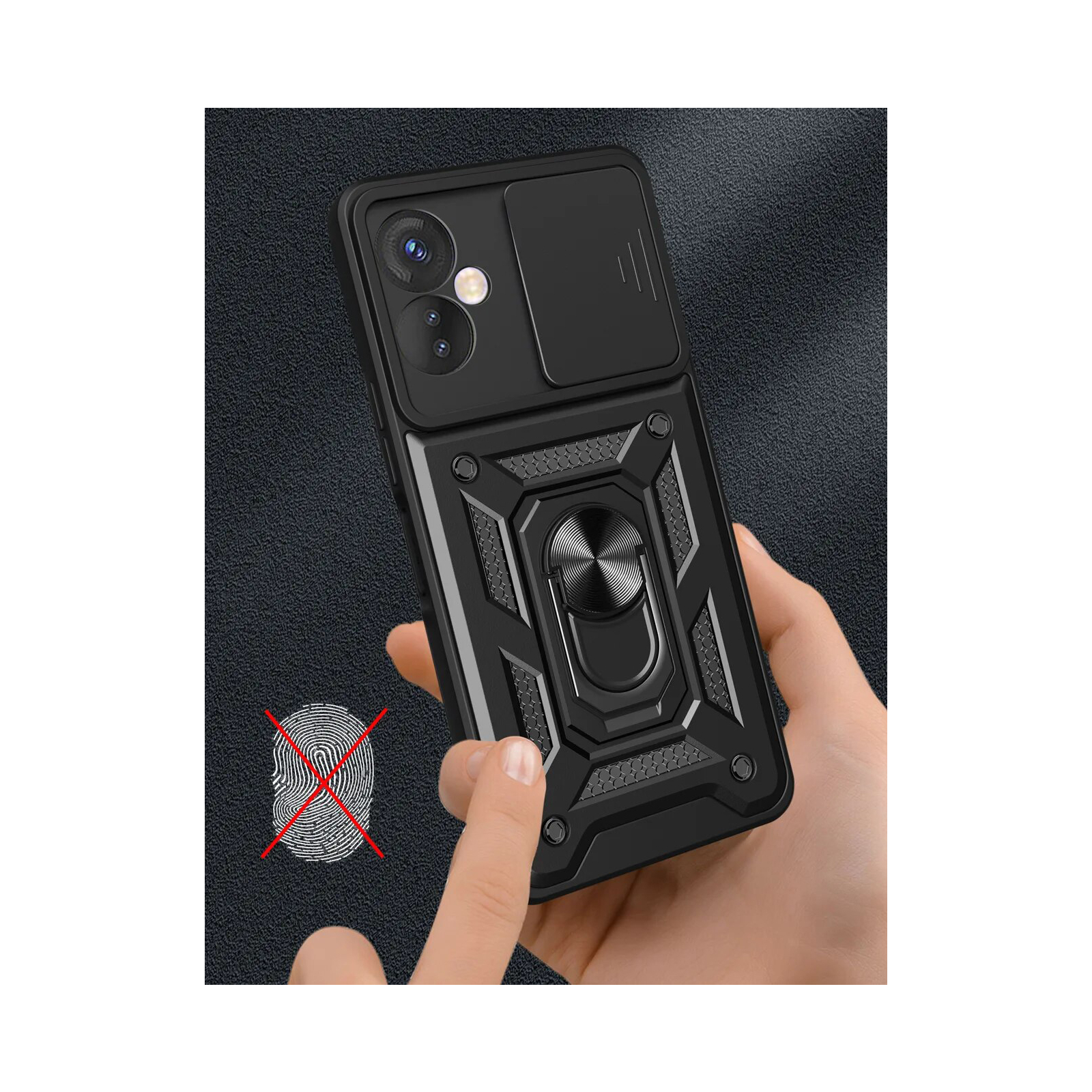 Чохол до мобільного телефона BeCover Military Tecno Spark 9 Pro (KH7n) Black (710006) зображення 4