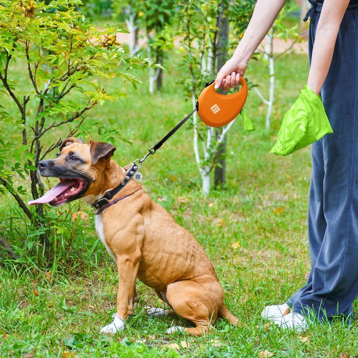 Повідець для собак WAUDOG R-leash з контейнером для пакетів L до 40 кг 5 м помаранчевий (26294) зображення 7