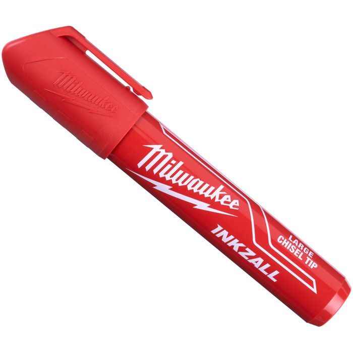 Маркер Milwaukee для стройплощадки INKZALL, крупный (L), красный (4932471556)