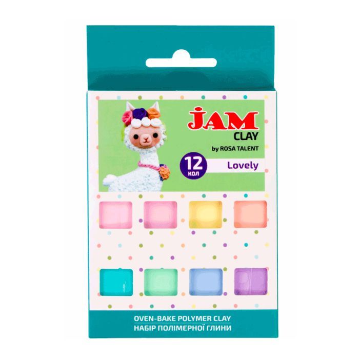 Пластика Jam Clay Rosa Talent Lovely 12 шт х 20 г (4823098528739)