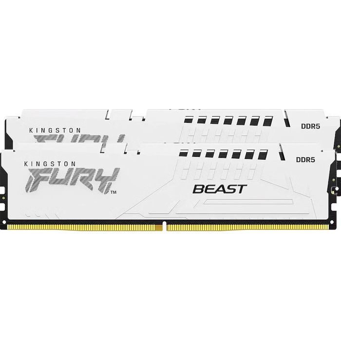 Модуль памяти для компьютера DDR5 64GB (2x32GB) 5600 MHz FURY Beast White Kingston Fury (ex.HyperX) (KF556C40BWK2-64) изображение 3