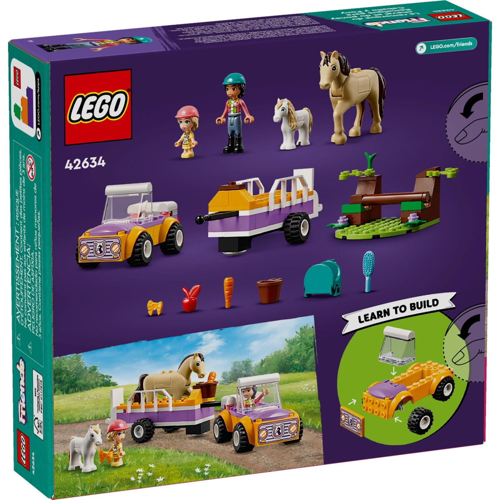 Конструктор LEGO Friends Причіп для коня й поні 105 деталей (42634) зображення 4