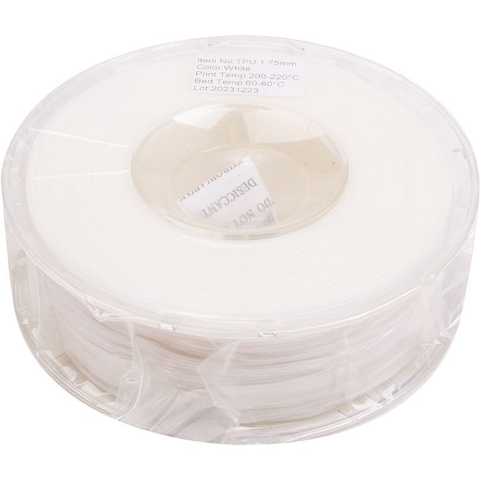 Пластик для 3D-принтера PowerPlant TPU, 1.75 мм, 1kg, white (PT813001)
