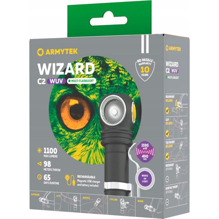 Ліхтар Armytek Wizard C2 WUV White & Ultraviolet (F08901UF) зображення 7