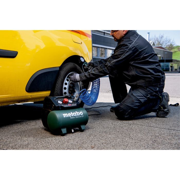 Компрессор Metabo BASIC 160-6 W OF безмасляный, 900Вт, 6л, 160л/мин, 8бар. (601501000) изображение 4