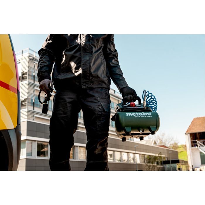 Компрессор Metabo BASIC 160-6 W OF безмасляный, 900Вт, 6л, 160л/мин, 8бар. (601501000) изображение 7