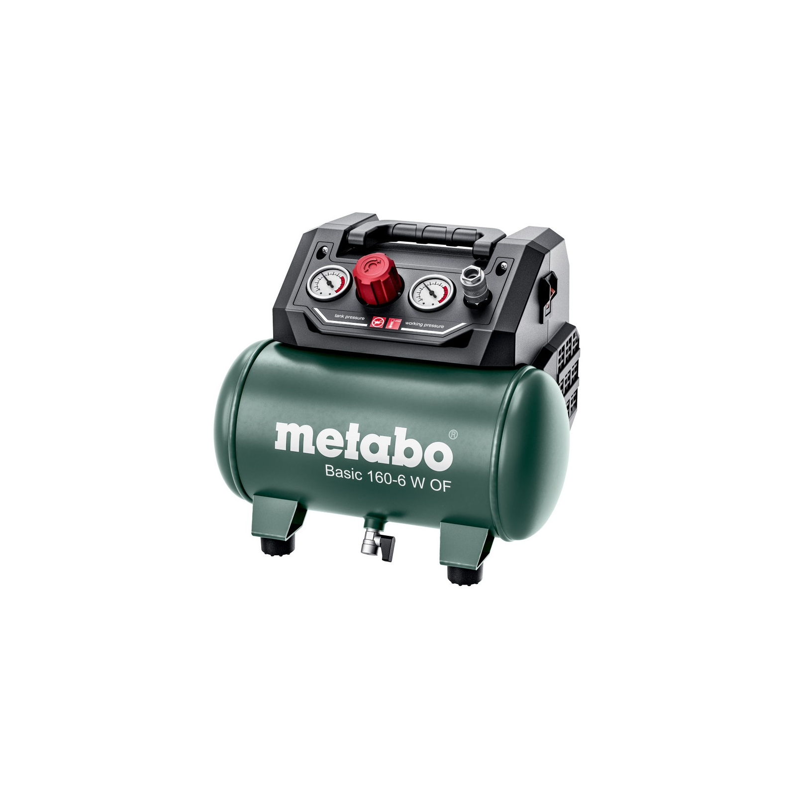 Компрессор Metabo BASIC 160-6 W OF безмасляный, 900Вт, 6л, 160л/мин, 8бар. (601501000)