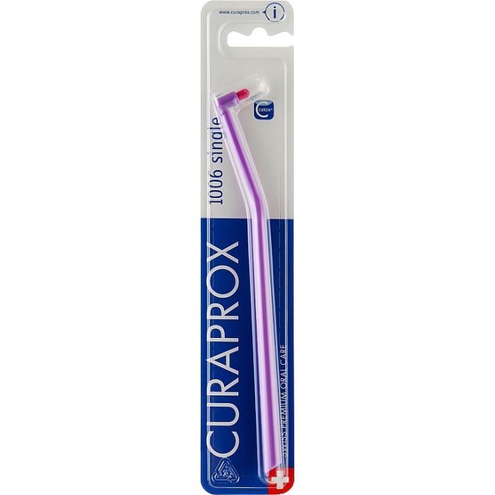 Зубная щетка Curaprox CS 1006 Single & Sulcular 6 мм Монопучковая Лиловая (CS 1006-10)